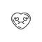 Nauseated Face emoji line icon