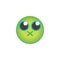 Nauseated face emoticon flat icon