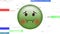Nauseated green face emoji