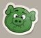 Nauseous pig sticker