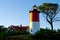 Nauset Lighthouse Lantern Shines Brightly at Dusk.