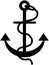 Nautical Anchor cartoon Vector Clipart