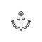 Nautical anchor outline icon