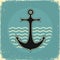 Nautical anchor.Vintage image