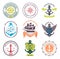 Nautical badges and labels collection