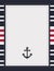 Nautical card template blank with ship anchor