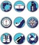 Nautical elements IV icons in knotted circle