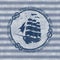Nautical emblem with sailing ship