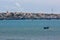 Nautical fishing coracles, boats at fishing village