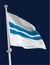 Nautical Flag blue background stripes light blue