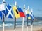 Nautical Flags at Beach