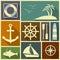 Nautical flat icons