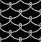 Nautical gray rope woven, seamless pattern, background