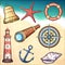 Nautical illustrations set.