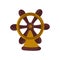 Nautical isolated icon with handwheel