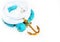 Nautical jewelry - turquoise gemstone bracelet with anchor