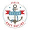 Nautical logo, emblem, label template