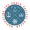 Nautical logo, emblem, label template