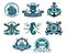 Nautical and marine heraldic icons