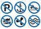 Nautical not allowed symbol icon