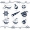 Nautical objects set