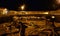 Nautical port at night