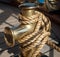 Nautical rope on the cleat