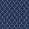 Nautical rope seamless fishnet pattern on dark blue background