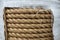 Nautical rope from a spinning banana  Musa Textilis close-up of a manila hemp