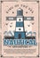 Nautical sea adventure lighthouse marine poster