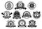 Nautical seafarer, marine sea sailor vector icons