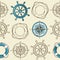 Nautical seamless pattern