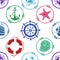 Nautical seamless pattern