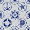 Nautical seamless pattern