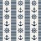 Nautical seamless pattern. Vector illustration.