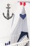 Nautical style baby cot