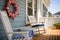 nautical-themed porch details on a cape cod house