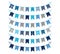 Nautical themed vector bunting garlands