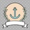 Nautical vector card or sailor invitation