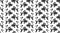 Nautical vector seamless pattern with flat icons of fish school, bubbles. Black goldfish silhouette on white color
