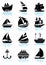 Nautical web buttons - black and white