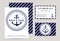 Nautical wedding invitations.