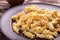 Nautically pasta on the wooden background