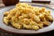 Nautically pasta on the wooden background