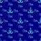 Nautilus marine mollusc, anchor seamless pattern