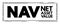 NAV Net Asset Value - company`s total assets minus its total liabilities, acronym text stamp