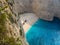 Navagio Beach Shipwreck Beach, Zakynthos island, Greece.