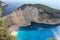 Navagio beach, Zakinthos, Greece. Shipwrech at Navagio beach, Zakinthos, Zante, Zakynthos