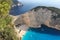 Navagio beach, Zakinthos, Greece. Shipwrech at Navagio beach, Zakinthos, Zante, Zakynthos