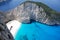 Navagio - Zakynthos island blue sea beach greece